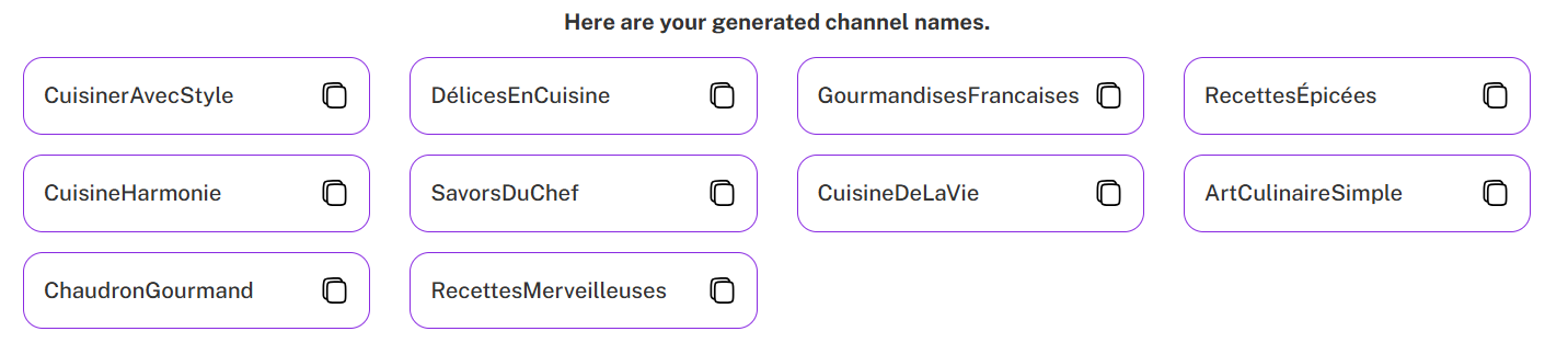 French Example Channel name